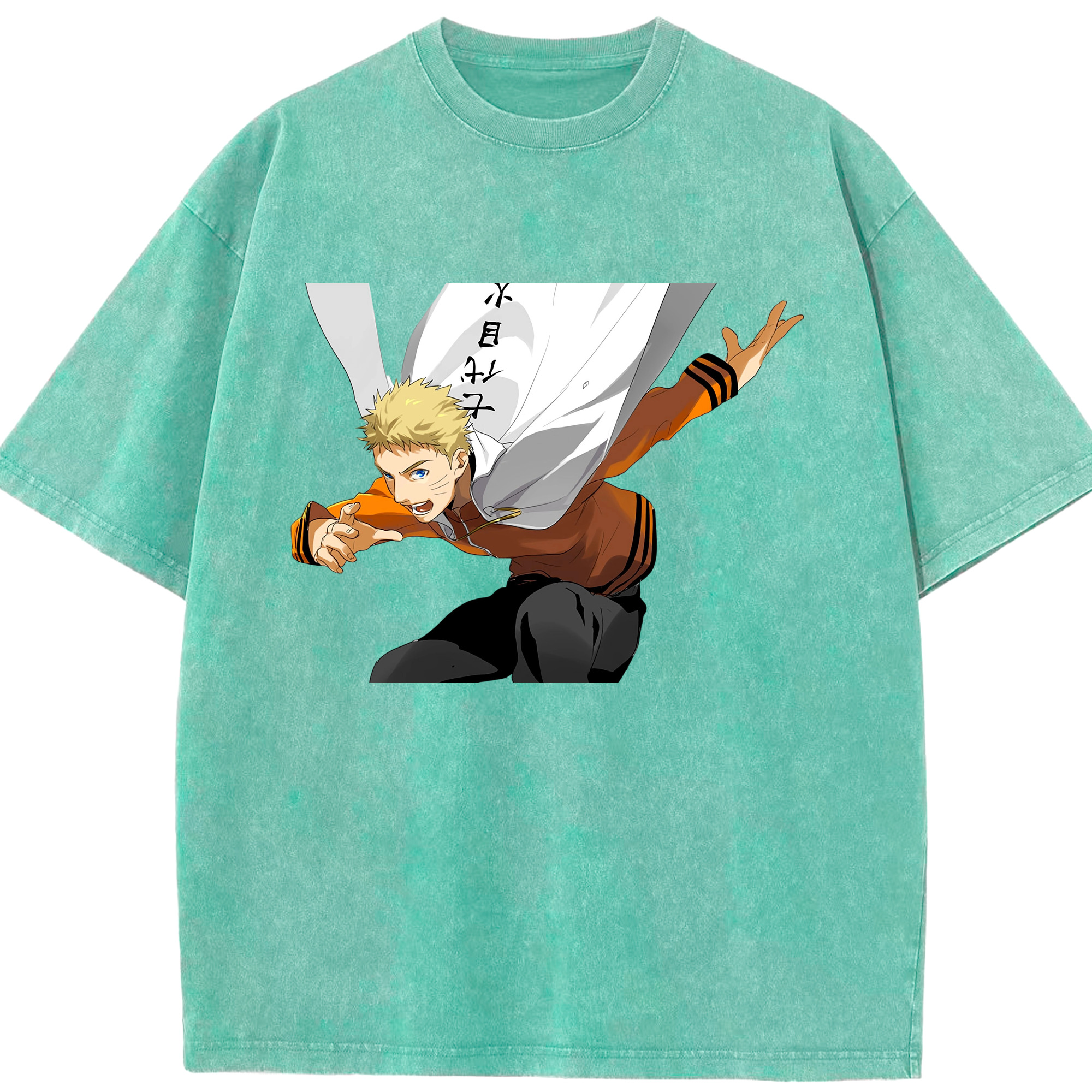 （画像用） NARUTO -ナルト- うずまき ナルト Uzumaki Naruto 綿100% ヴィンテージ風 半袖Tシャツ（フロントプリント）